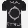 MA.Strum T-shirts  Oversized back logo print tee - black 