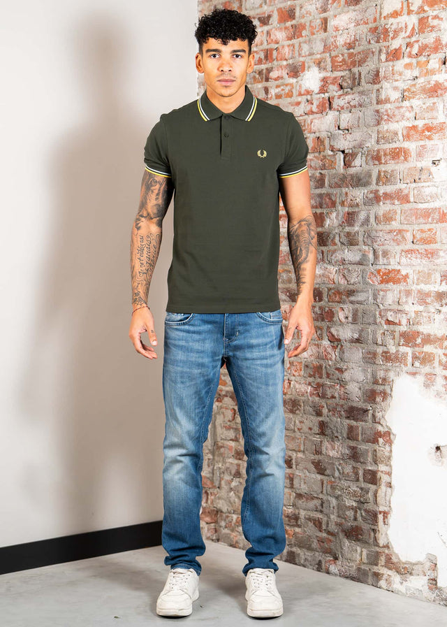 Fred Perry Polo's Twin tipped fred perry shirt - hunting green light ice lenom barley
