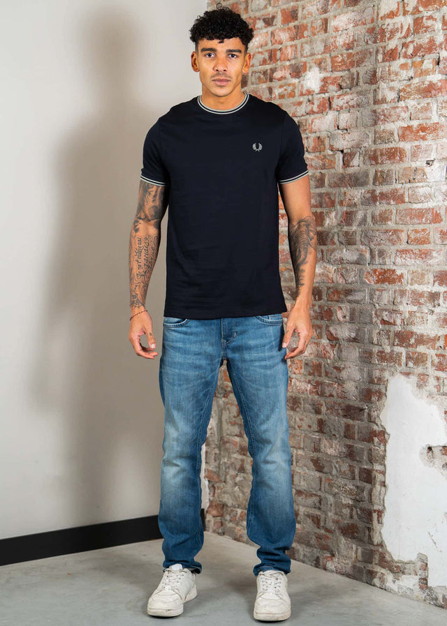 Fred Perry T-shirts Twin tipped t-shirt - navy seagrass