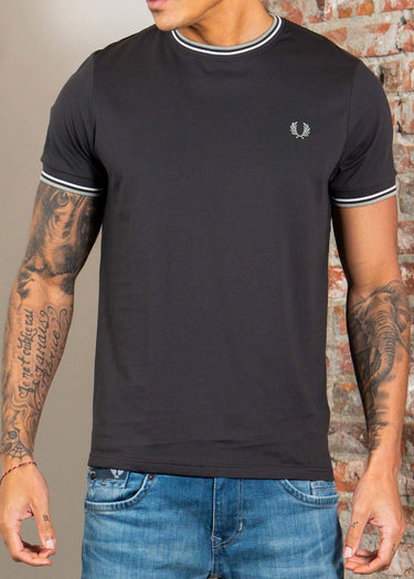 Fred Perry T-shirts Twin tipped t-shirt - anchor grey ecru seagrass