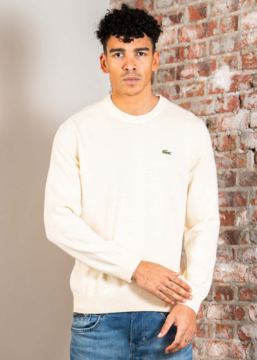 Lacoste Truien Regular fit crew neck sweater - naturel clair
