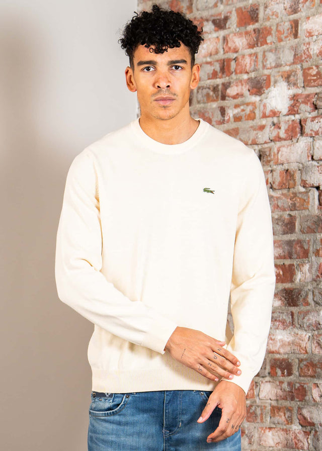 Lacoste Truien Regular fit crew neck sweater - naturel clair