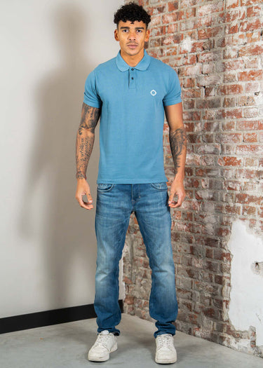 MA.Strum Polo's Mastrum pique polo - aegean blue