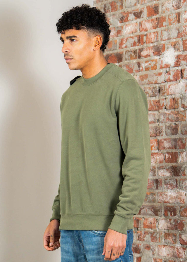 MA.Strum Truien Mastrum crew sweat - bronze green