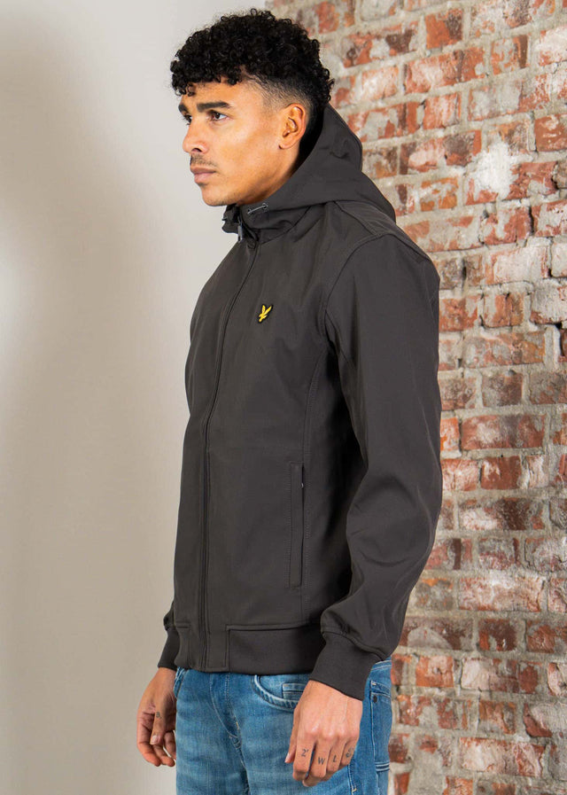 Lyle & Scott Jassen Mesh back softshell jacket - gunmetal