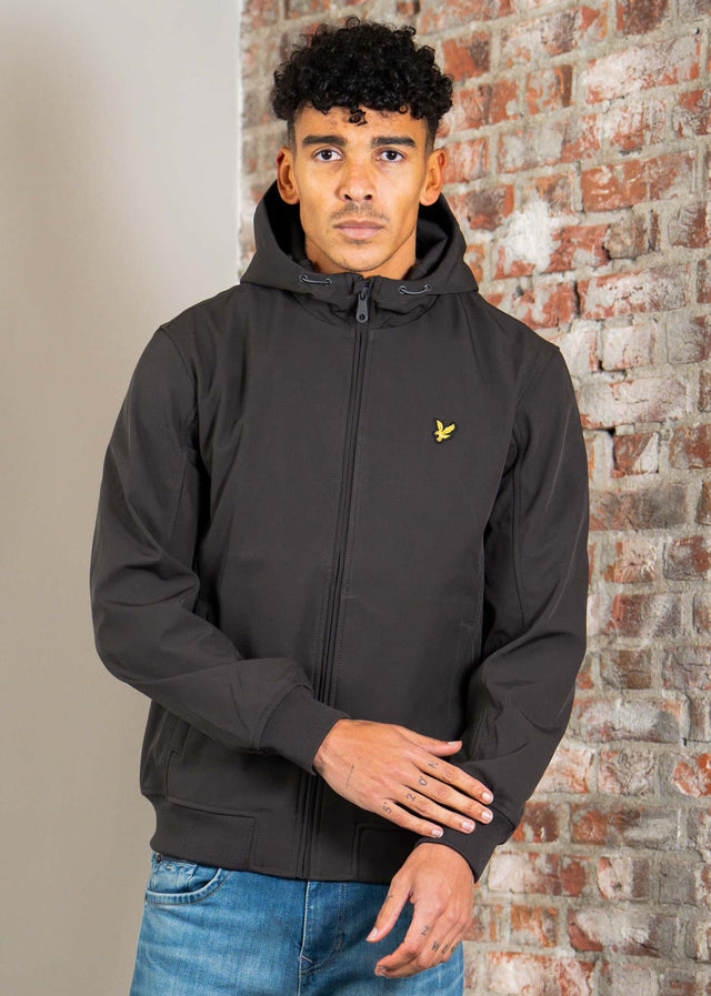 Lyle & Scott Jassen Mesh back softshell jacket - gunmetal
