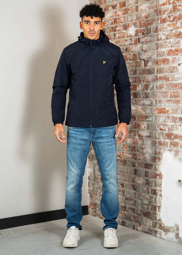 Lyle & Scott Jassen Zip through hooded jacket - dark navy