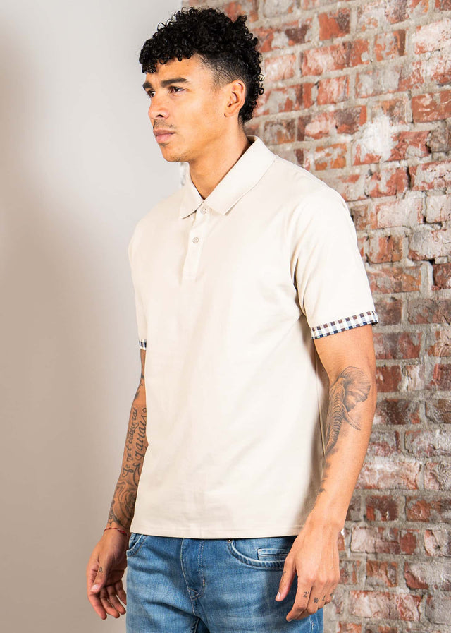 Aquascutum Polos Cc stretch piqué sleeve polo - beige