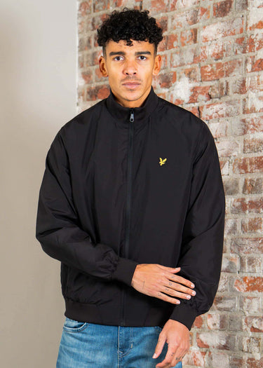 Lyle & Scott Jassen Funnel neck shell jacket - jet black