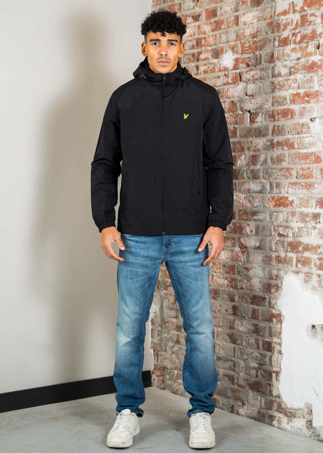 Lyle & Scott Jassen Zip through hooded jacket - jet black