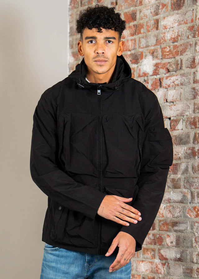 Lyle & Scott Jassen Lightweight ripstop windcheater - jet black