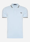 Fred Perry Polo's  Twin tipped Fred Perry shirt - light smoke warm green 