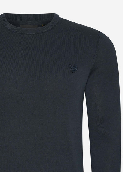 Lyle & Scott Truien  Tonal eagle cotton crew neck jumper - dark navy 