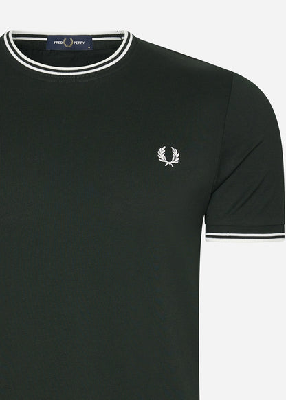 Fred Perry T-shirts  Twin tipped t-shirt - night green snow white 