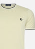 Fred Perry T-shirts  Twin tipped t-shirt - oatmeal ecru black 