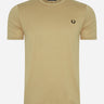 Fred Perry T-shirts  Ringer t-shirt - warm stone black 