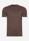 Fred Perry T-shirts  Ringer t-shirt - brick warm grey 