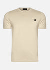 Fred Perry T-shirts  Ringer t-shirt - oatmeal black 