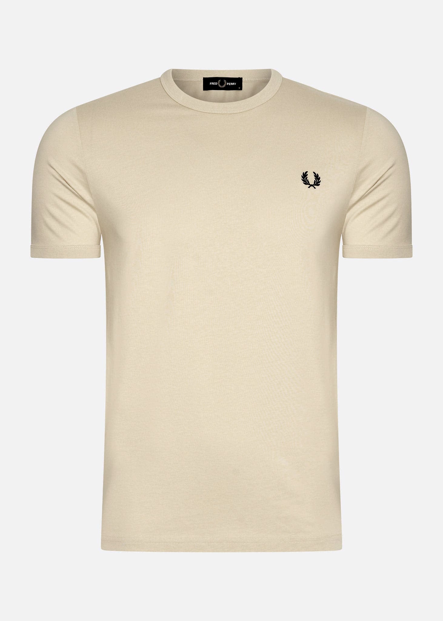 Fred Perry T-shirts  Ringer t-shirt - oatmeal black 