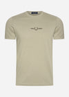 Fred Perry T-shirts  Embroidered t-shirt - warm grey 