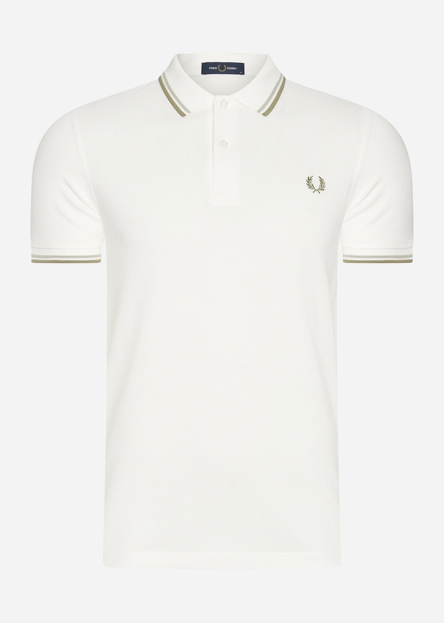 Fred Perry Polo's  Twin tipped Fred Perry shirt - snow white oatmeal white stone 