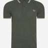 Fred Perry Polo's  Twin tipped fred perry shirt - field green oatmeal 