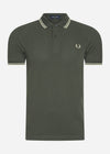 Fred Perry Polo's  Twin tipped fred perry shirt - field green oatmeal 