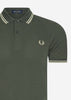 Fred Perry Polo's  Twin tipped fred perry shirt - field green oatmeal 