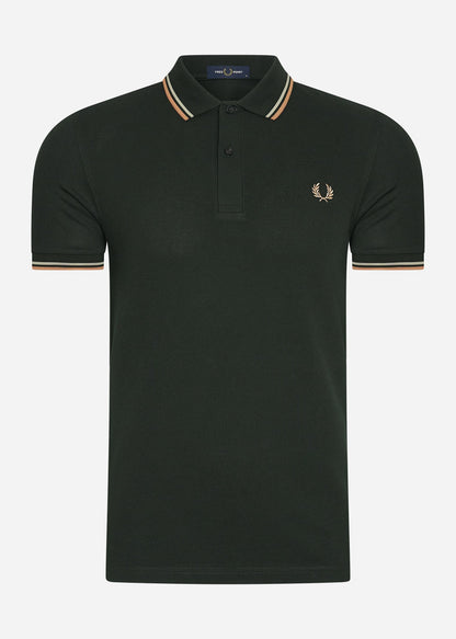 Fred Perry Polo's  Twin tipped fred perry shirt - night green 