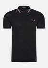 Fred Perry Polo's  Twin tipped fred perry shirt - black ecru 