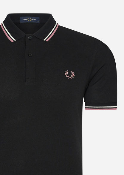 Fred Perry Polo's  Twin tipped fred perry shirt - black ecru 