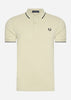 Fred Perry Polo's  Twin tipped fred perry shirt - oatmeal ecru blk 