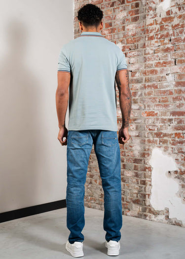 Fred Perry Polo's Twin tipped fred perry polo shirt- Silver Blue Tennis Blue Cinnamon