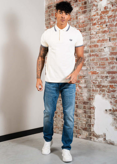 Fred Perry Polo's Twin tipped fred perry polo shirt- ecru tennis blue