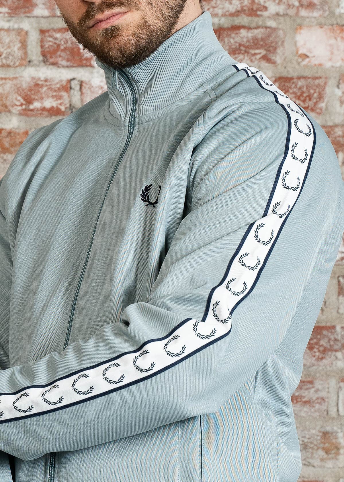 Fred Perry Jassen Taped track jacket - silver blue