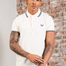 Fred Perry Polo's Twin tipped fred perry polo shirt- ecru tennis blue