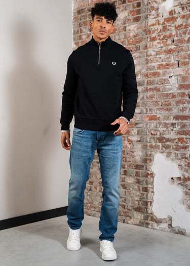 Fred Perry Truien Half zip sweatshirt - black
