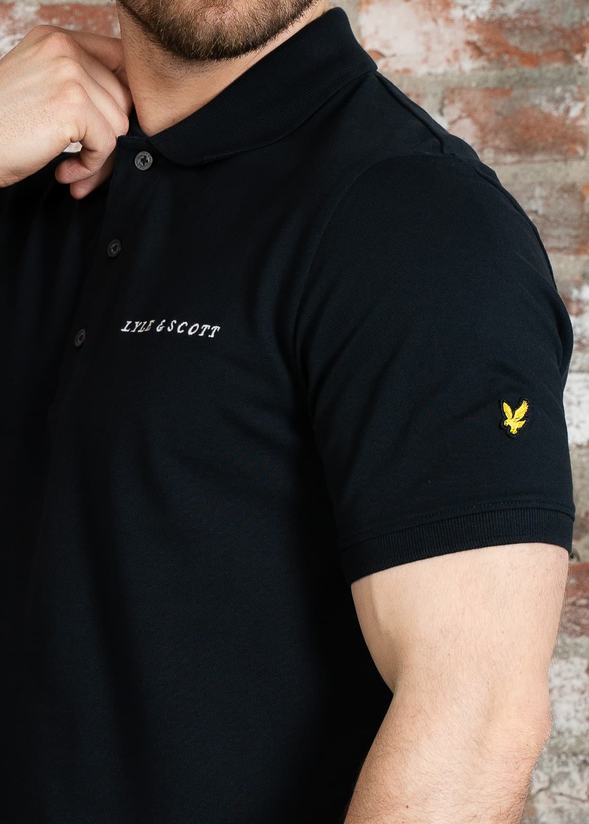 Lyle & Scott Polo's Embroidered polo shirt - dark navy white