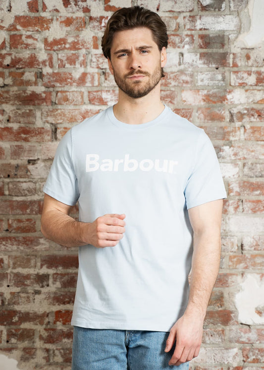 Barbour T-shirts Barbour logo t-shirt - ocean sky