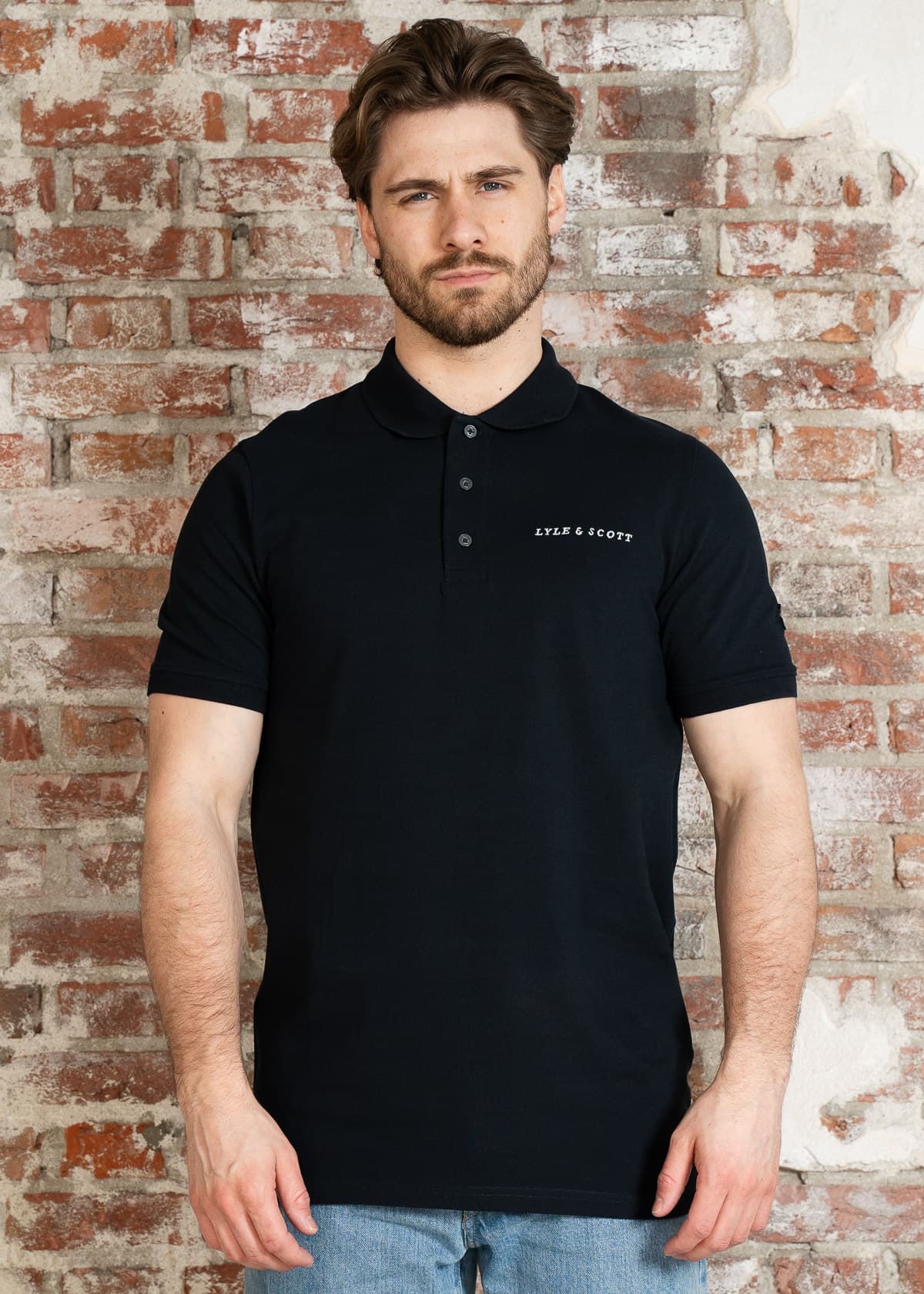 Lyle & Scott Polo's Embroidered polo shirt - dark navy white