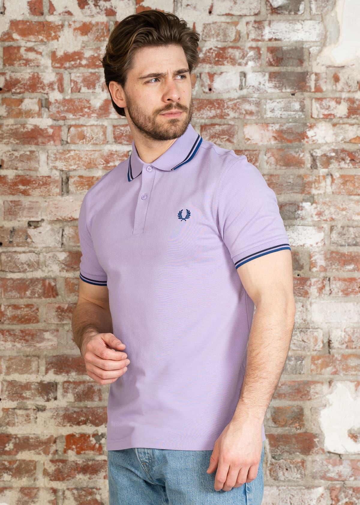 Fred Perry Polo's Twin tipped fred perry polo shirt- Ultraviolet Tennis Blue Shaded Cobalt