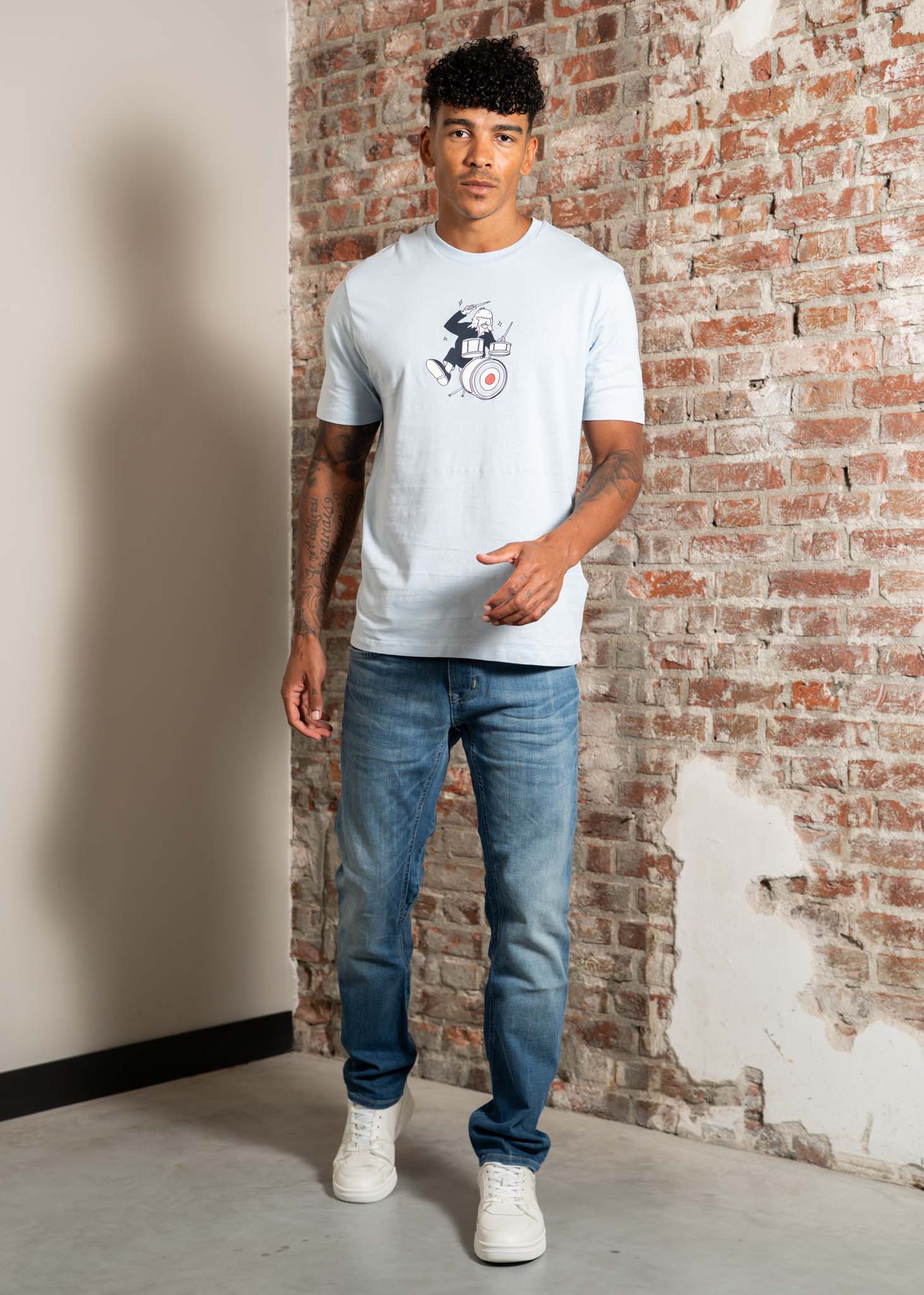 Ben Sherman T-shirts Drummer target - ice blue