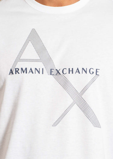Armani Exchange T-shirts Diagonal logo t-shirt - white