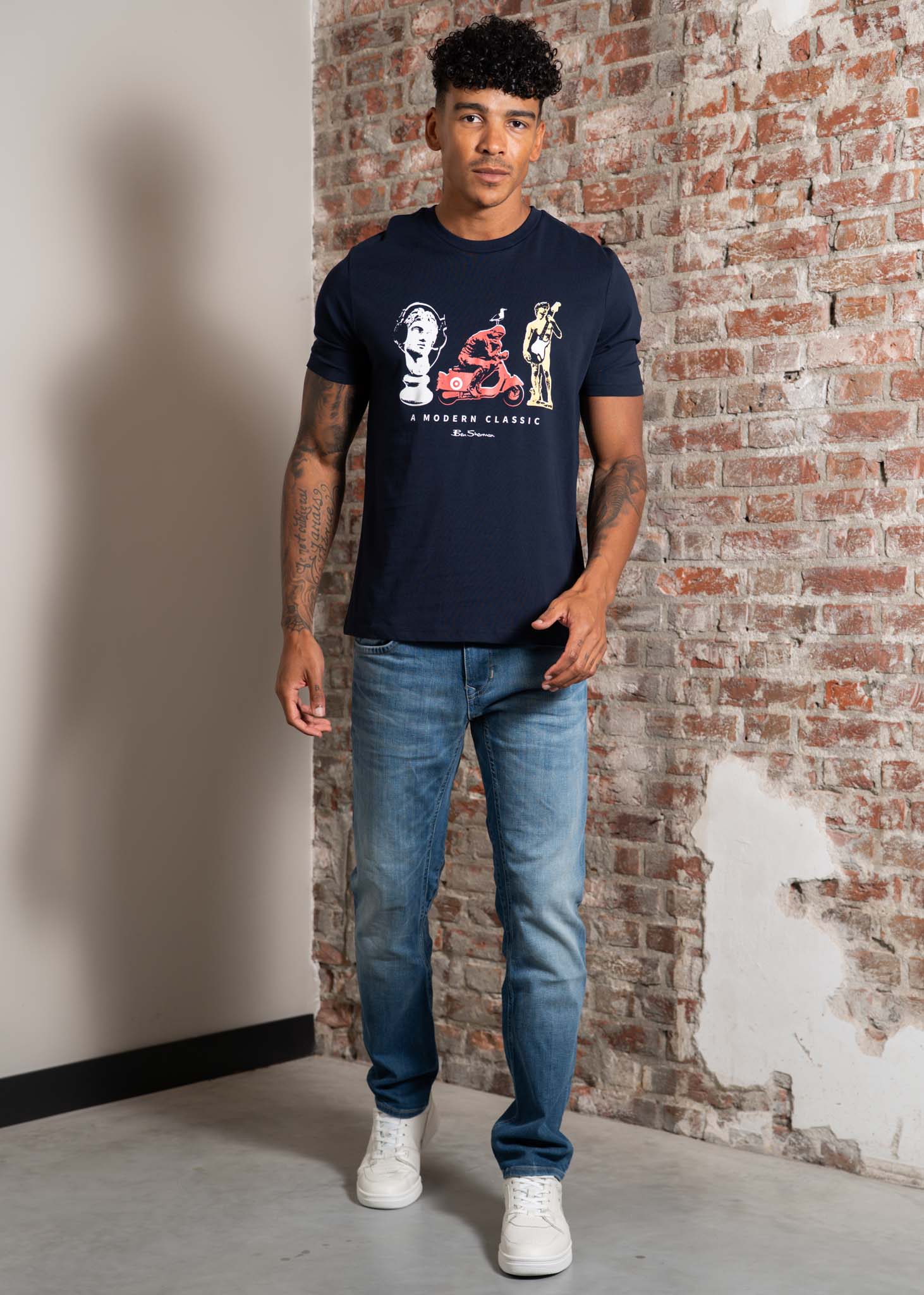 Ben Sherman T-shirts Statue tee - dark navy