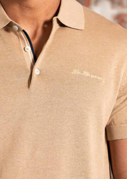 Ben Sherman Polo's Signature ss polo - sand