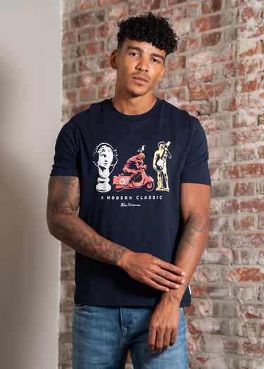 Ben Sherman T-shirts Statue tee - dark navy