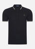 Fred Perry Polo's  Twin tipped fred perry shirt - black ecru laurel wreath green 