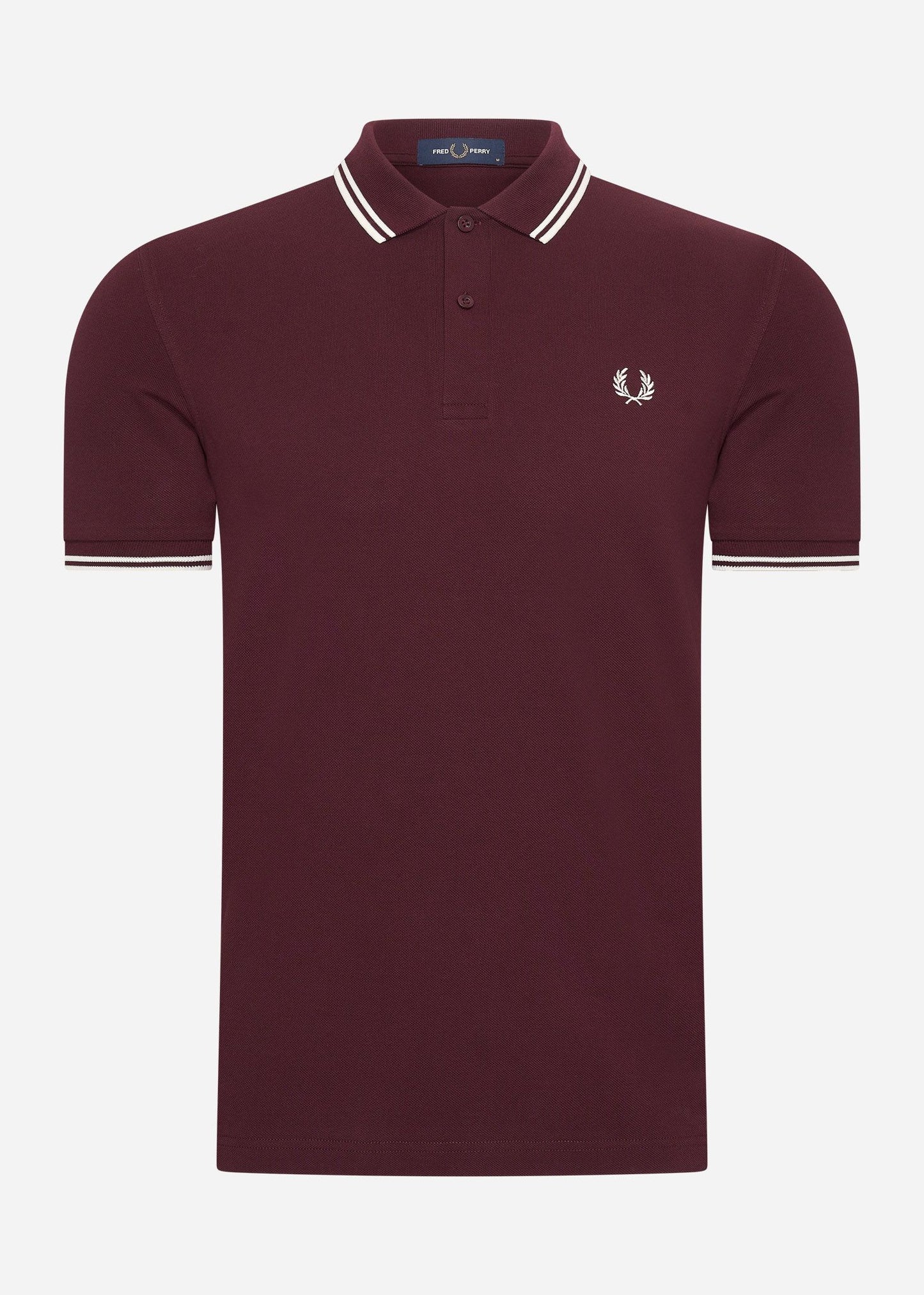 Fred Perry Polo's  Twin tipped fred perry shirt - ox blood ecru ecru 