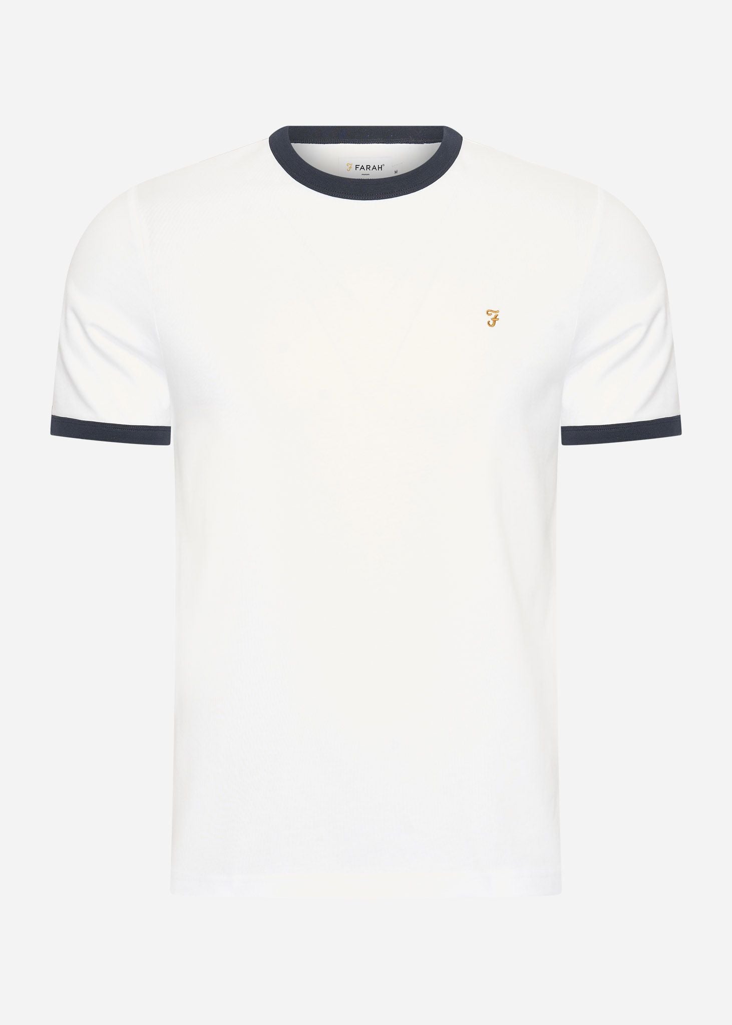 Farah T-shirts  Groves reg ringer - white 