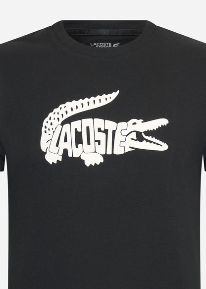 Lacoste T-shirts  Tee logo - black white 